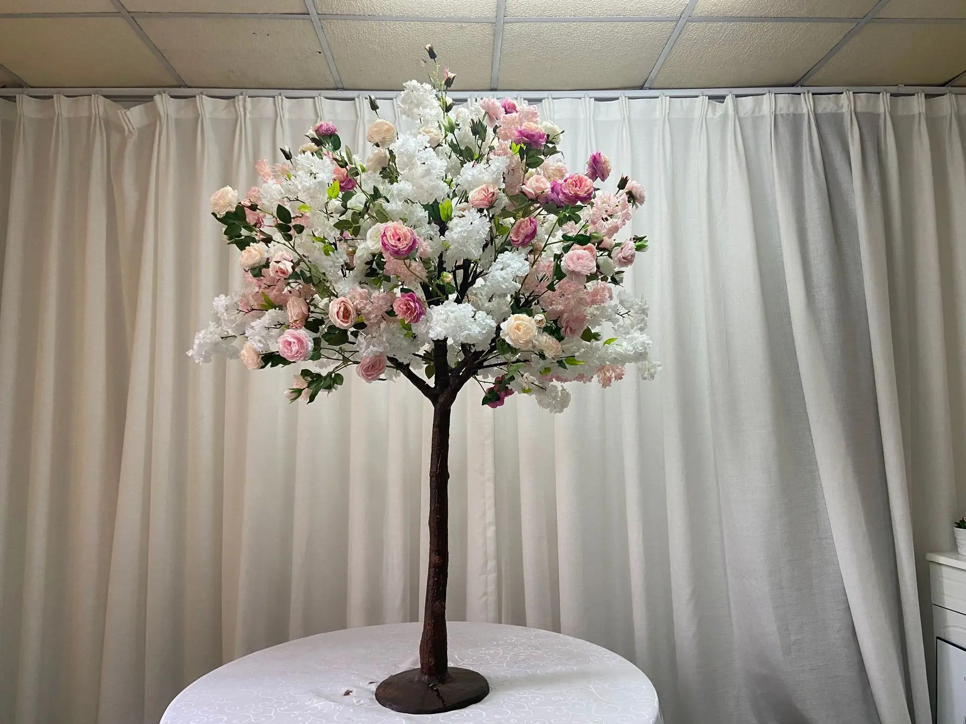 Snm195 Indoor Wedding Centerpiece Decoration Fake Flower Tree