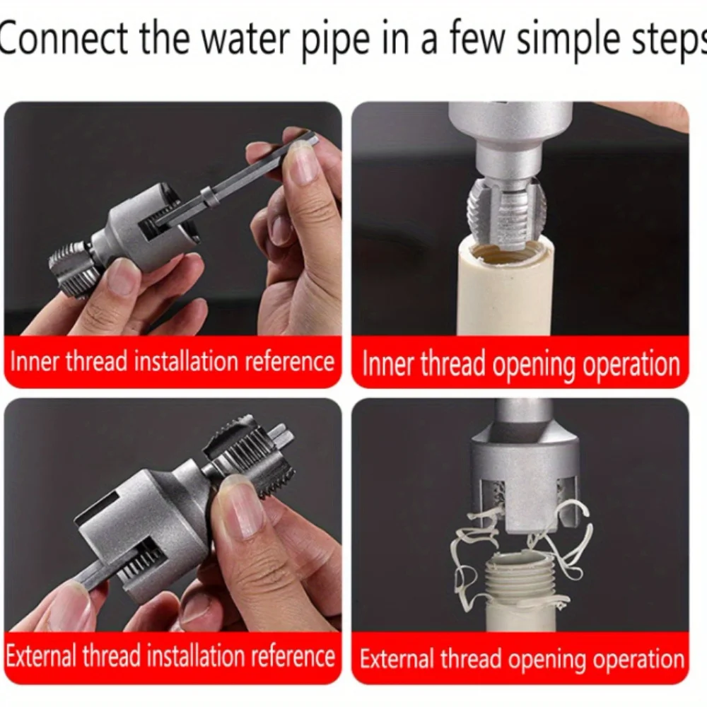 Industrial Grade PPR Thread Tapping Tool para Abertura Externa Interna Integrada OEM ODM personalizado para Tubo De Distribuição De Água