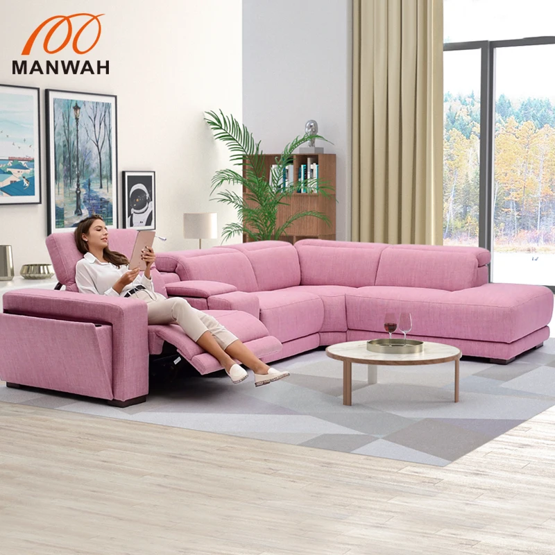 Manwah Cheers Living Room Furniture Set Dubai Fabric Sofas Italian Modern Modular Sectional