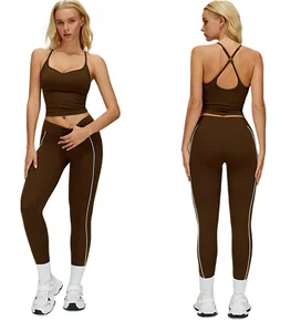 Workout Sets for Women 2 Piece Gym Fitness Sets Sportswear Yoga Fitness Clothes Quick Dry Yoga Set for Women
