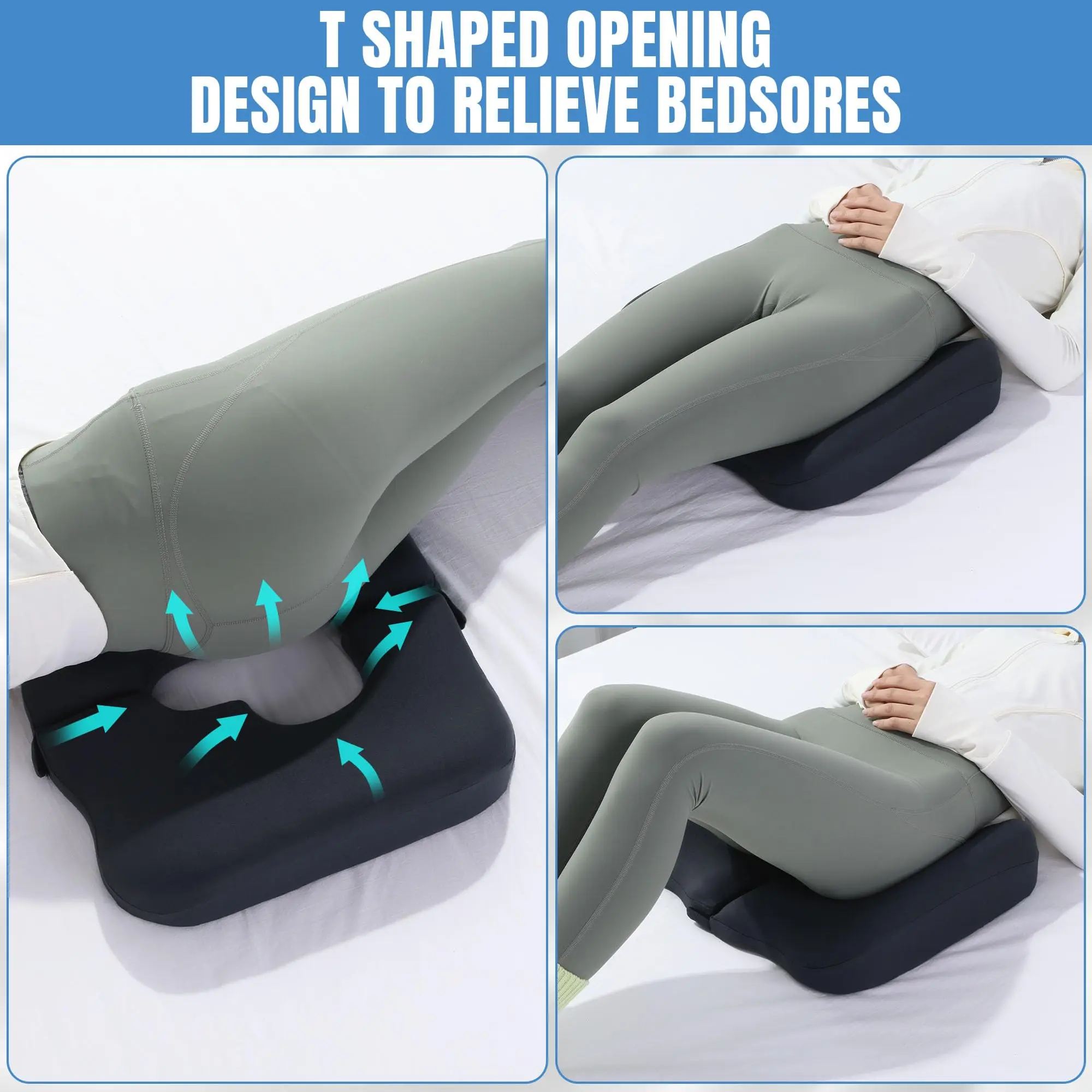 Wholesale Super Soft Coccyx Seat Cushion Ergonomic Memory Foam Lumbar Pillow & Buttocks Support Pillow for Sciatica/Pain Relief