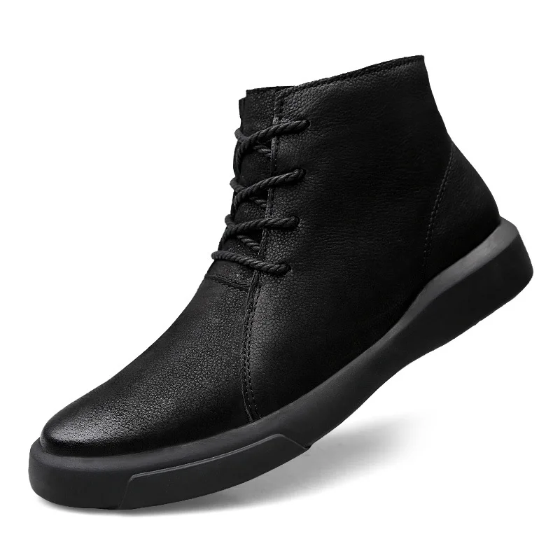 Botas Cálidas A La Moda Para Hombre,Zapatos Informales De Cuero De Vaca Con  Cordones,Con Forro Suave,Para Exteriores,Para Invierno - Buy Botas De  Senderismo Bota Botas De Invierno Botas Para Hombre Botas Botas