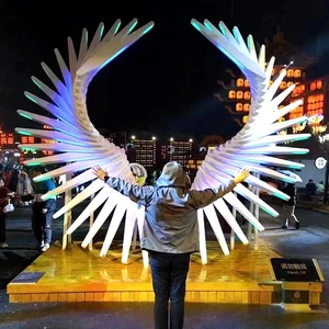 Interactive Wing Modeling Outdoor Garden Lights for Mall Festival Scenic Beauty Props