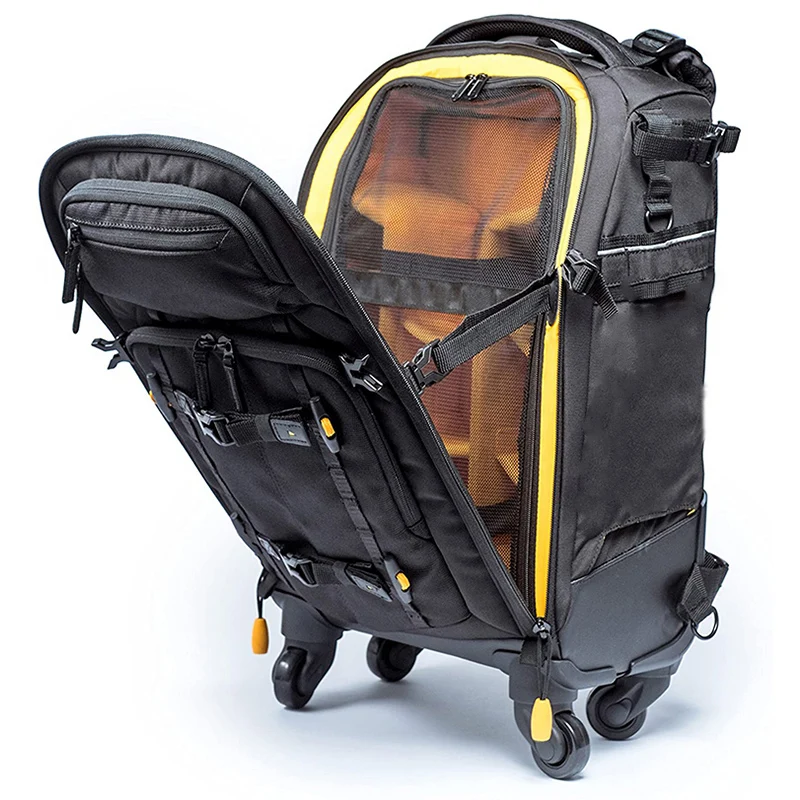 Waterproof Camera Trolley Bag 1680d Luggage Camera Backpack Laptop
