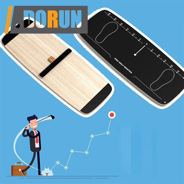 Movemate Wood Wobble Board Set Stability Trainer for Figure Skating and Golf Balance Training with Physical Therapy Benefits