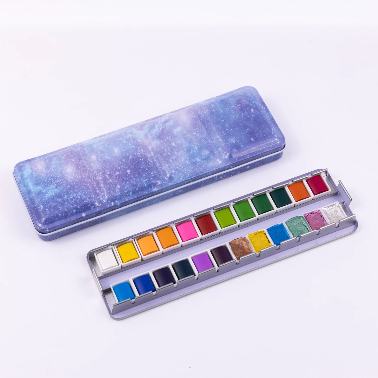 Оловянная коробка, 24 цвета, индивидуальный Набор цветных красок, профессиональные цвета воды