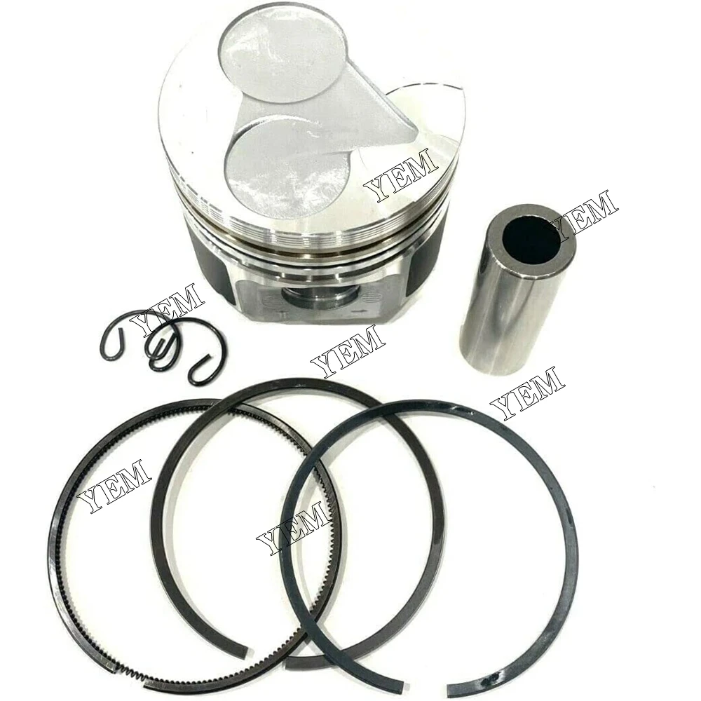 Engine Spare Parts 3 Sets STD Piston (Clip & Pin) & Rings for Kubota D1305 Diesel Engine 2