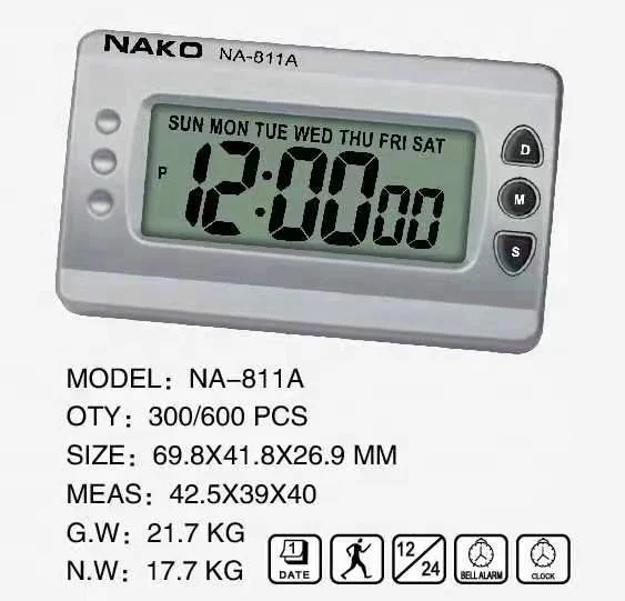 Small Electronic Portable Travel Digital Countdown Timer Car Alarm Clock  811 - China LCD Digital Alarm Clock and Table Clock price