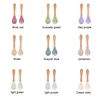 Silicone wooden-handled spatula and fork