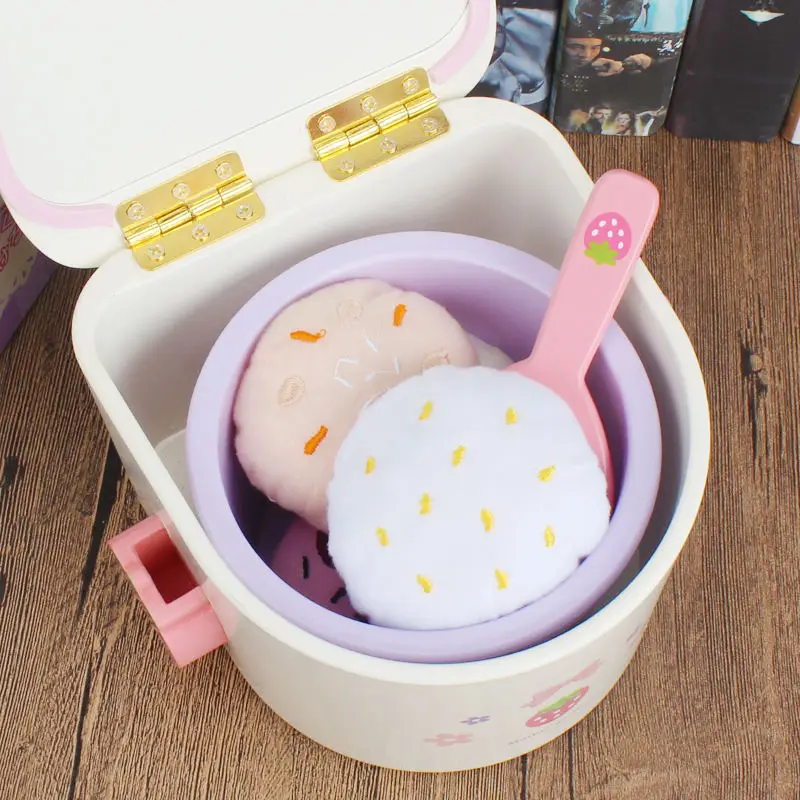 Wooden Rice Cooker Toy for Boys and Girls Early Education Pretend Play Kitchen & Food Simulation for Kids