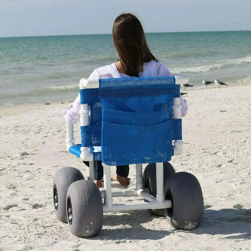 Professional Commode beach Wheelchair With Wheels Old Man Toilet Chair Bathroom outdoor wheelchair for beach - BZ-beach-01 details