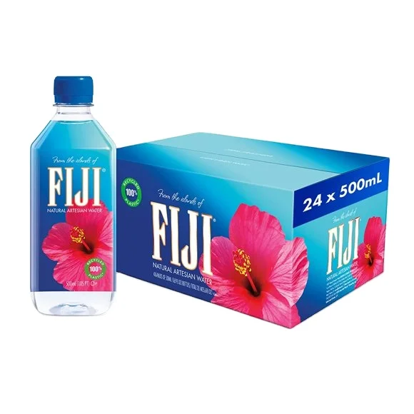 Fiji Water 24x500 мл Натуральная Минеральная родниковая вода в пластиковых бутылках 500 мл x 24 чехол