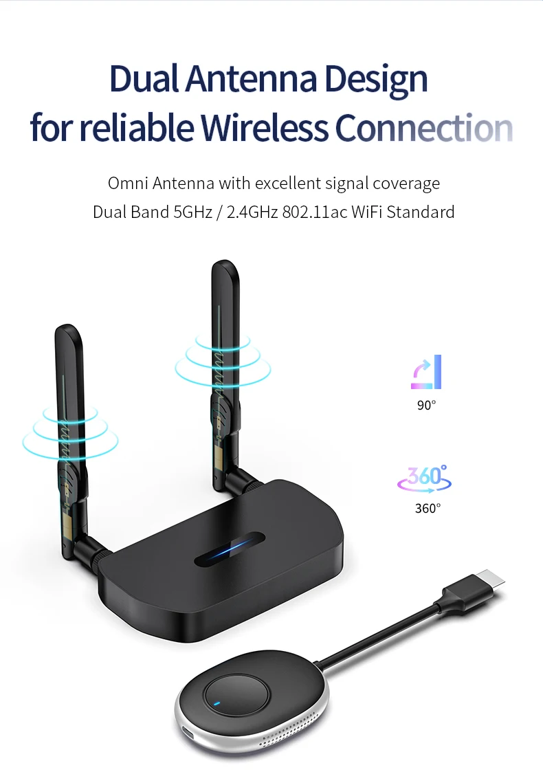 Q5+r1 200m Hd Wireless Extender With Back Buckle Battery Hd Video And
