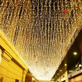 Custom Led Curtain Lights Christmas Lights Curtain  String Lights Outdoor Decoration New Year Wedding Party Garland
