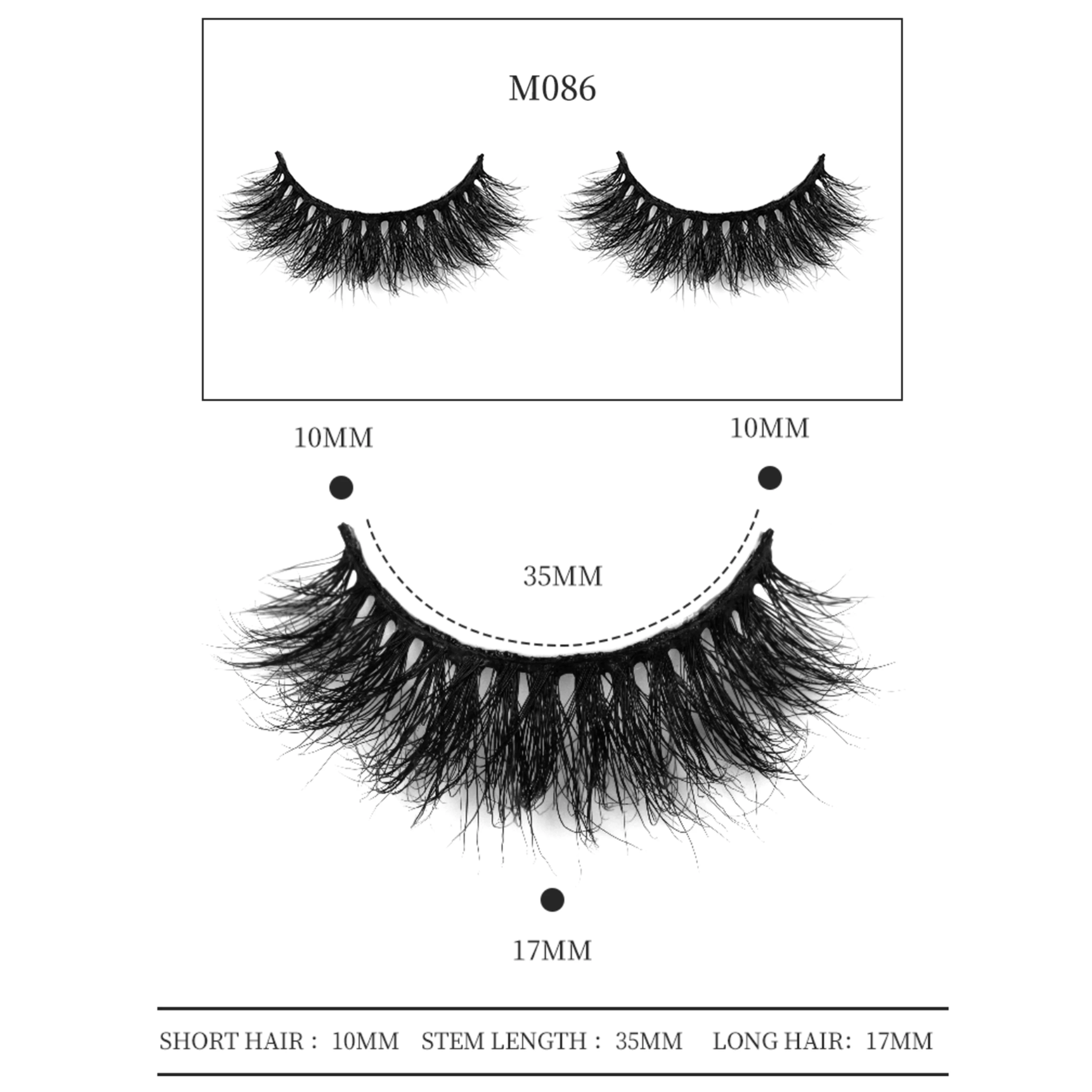 Pinto 10 30 Mm Fluffy Full Strip Vegan Mink Lashes False Eyelash With Paper Boxes Buy Russian 5279