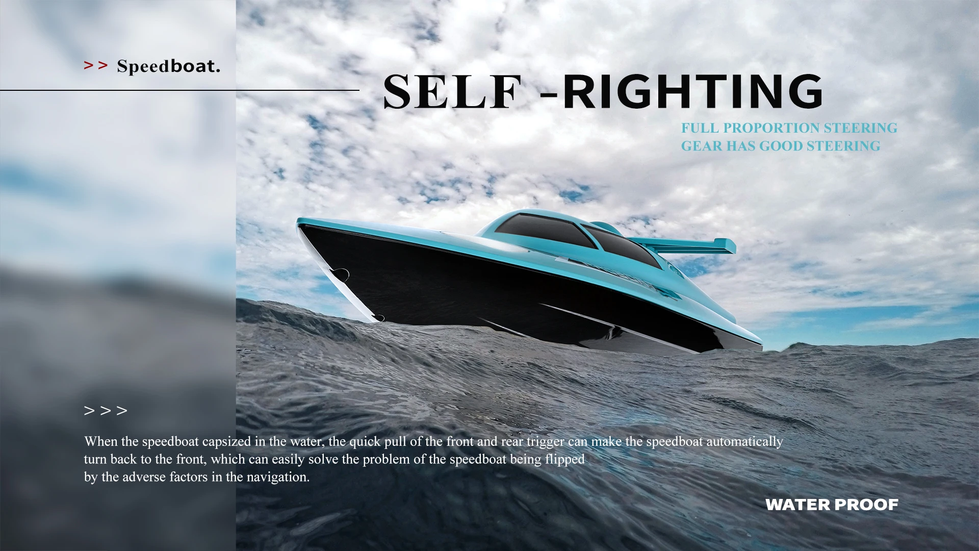 HOSHI WLTOYS WL911-A RC Boat Ship 2.4G RC Racing Boat Waterproof Model Electric Radio Remote Control RC Speedboat