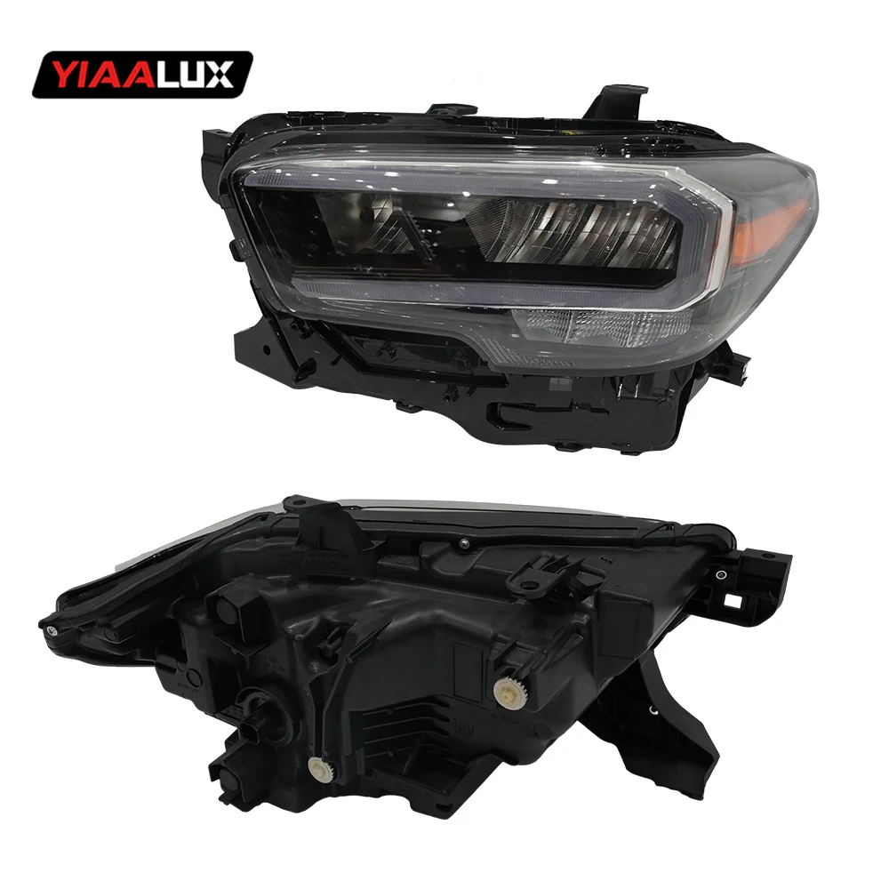 Headlight Black Left Auto Headlamp Side Car Full LED Light For 2020 Toyota Tacoma