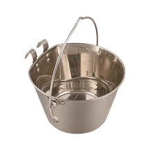 Removable 2 in 1 Stainless Steel Crate Hanging Pet Cage Feeder Dog Bowl Food Water Coop Cup for Puppy Pets Rabbit