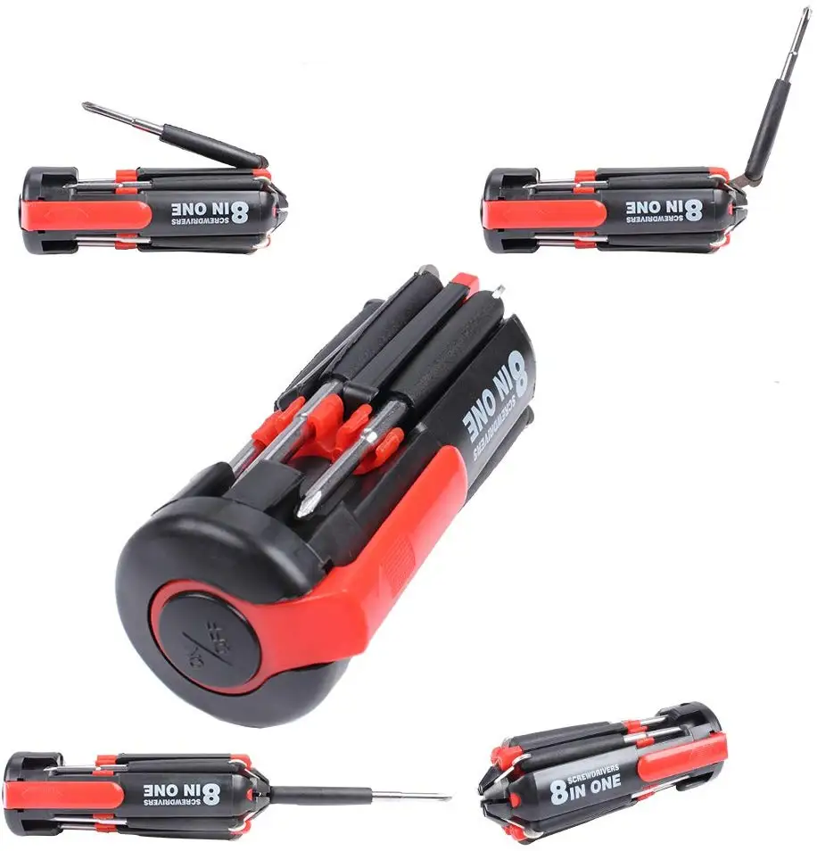 TORCIA POTENTE MULTIFUNZIONE PORTACHIAVI: 5 Strumenti In 1 (apribottiglia, Cacciavite LED) - Regalo Perfetto Per Uomo E Donna