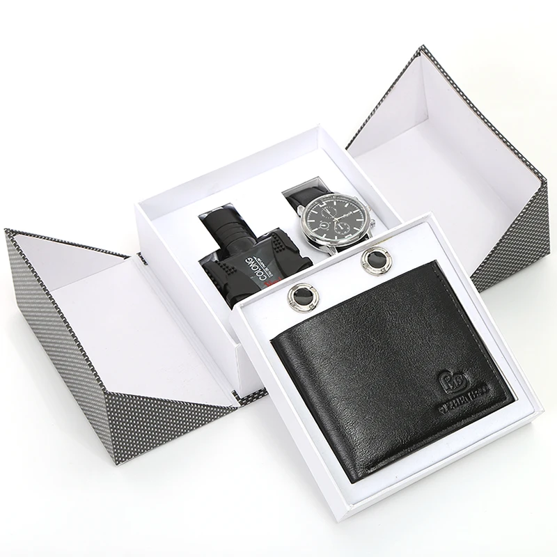New Product Ideas 21 Christmas Men Copper Cufflinks Watch Wallet Fragrance Valentine Gift Set