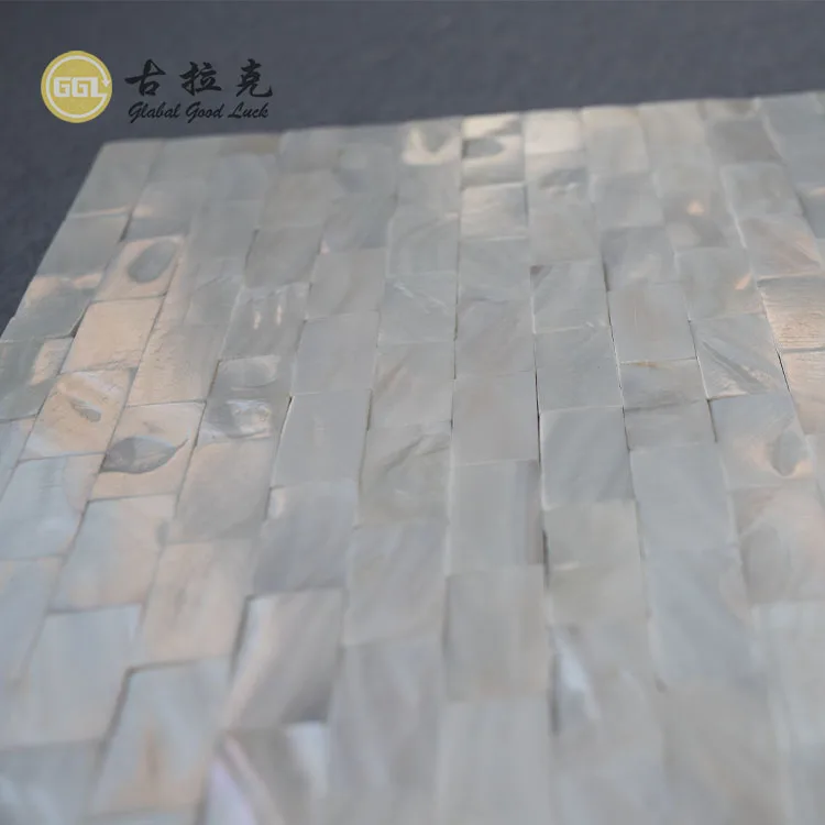 White Mother of Pearl Shell Seamless Mosaic Tiles Nature Sea Shell For Furniture supplier