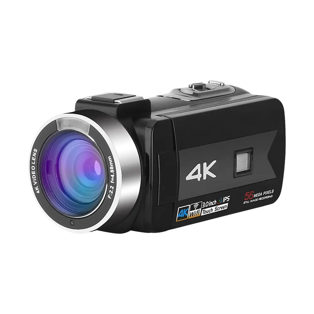 HD WIFI 4K Video Camera 64MP Camcorder 18X Digital Zoom for YouTube Live Streaming Vlogging