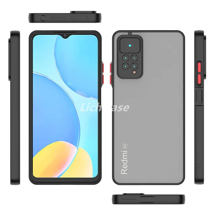 Saydam buzlu mat duman arka kapak Xiaomi Redmi için not 12 11 A1