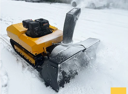 Remote-controlled Wheeled Electric Snow Sweeper and Tracked Snow Sweeping and Lawn Mowing All-in-one Machine for Sale