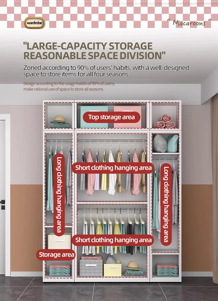 2 Swing Door Metal Almirah Storage Clothes Cabinet Steel Wardrobe for School Furniture supplier