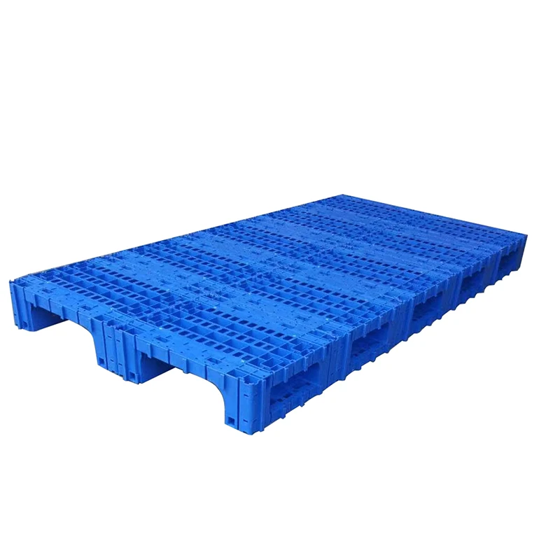 Heavy Duty 3 Runners Single Side Nestable Perforated Plastic Floor Stacking Splicing Pallet