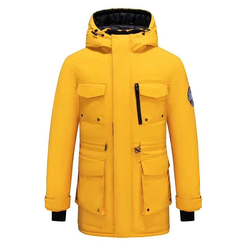 Medium And Long Down Jackets For Men Plus Down And Thick Multipocket