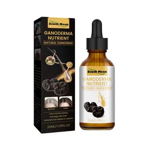 South Moon 30Ml Black Ganoderma Lucidum Hair Regrowth Oil Anti Loss Scalp Treatment Hair Color Protection Oil