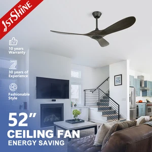 1stshine Ceiling Fan OEM Finish Solid Wood Blades Energy Saving 52" Ceiling Fan
