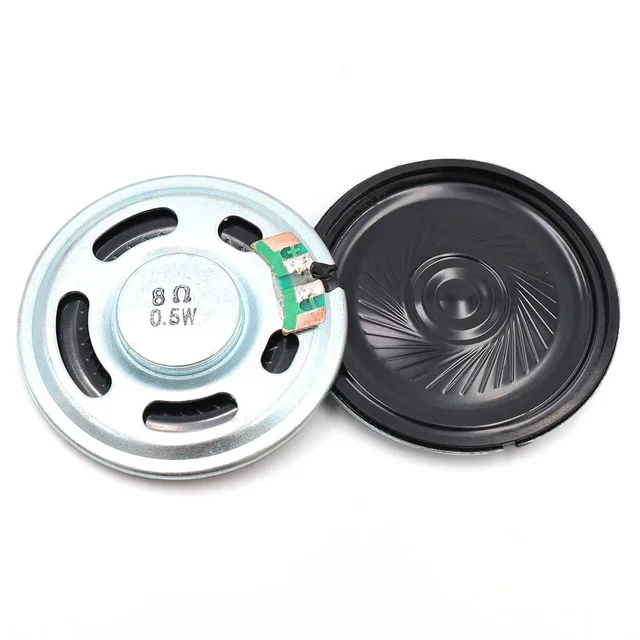 45 MM 8 Ohm 0.5 Watt Inner Magnetic Iron Shell Speaker 8R 0.5W Thin Diameter 45MM Speaker for Toy Music Boxes  Radio Earphone