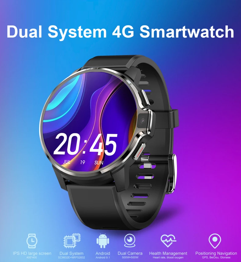 Fitness 4G Smart Watch DM30 SC9832E NRF52832 dual chip 1.6 Inch IPS Screen 400*400 Wifi GPS 4G Android 9.1 Smart Watch (1).jpg