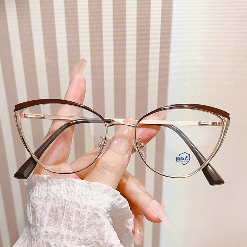 2024 Newest anti blue light blocking Women Eyeglasses glasses frames women cat eye optical glasses frame blue light blocking Alibaba