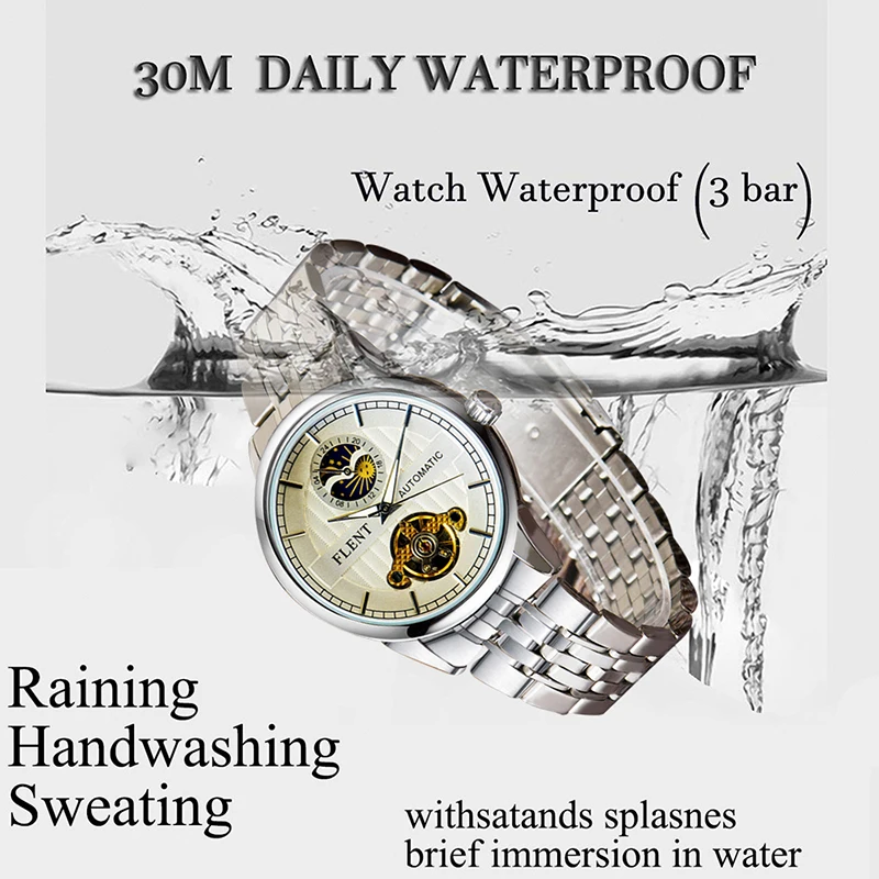 Good Performance Custom Logo 3 ATM Waterproof Automatic Diver Dive Mechanical Man Mens Tuna Calendar Watch Wristwatches Case Men