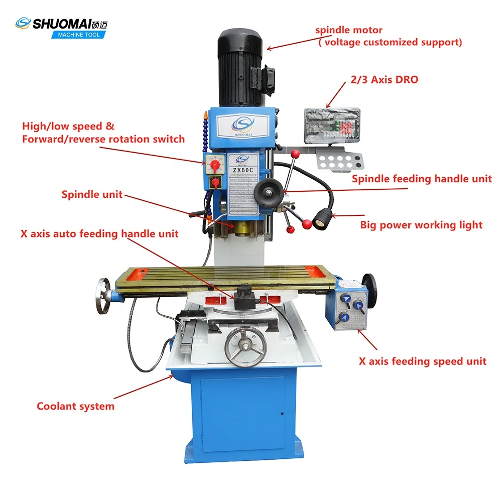 Small Mini ZX50cf Milling Drilling Machine Cheap Price for Sale