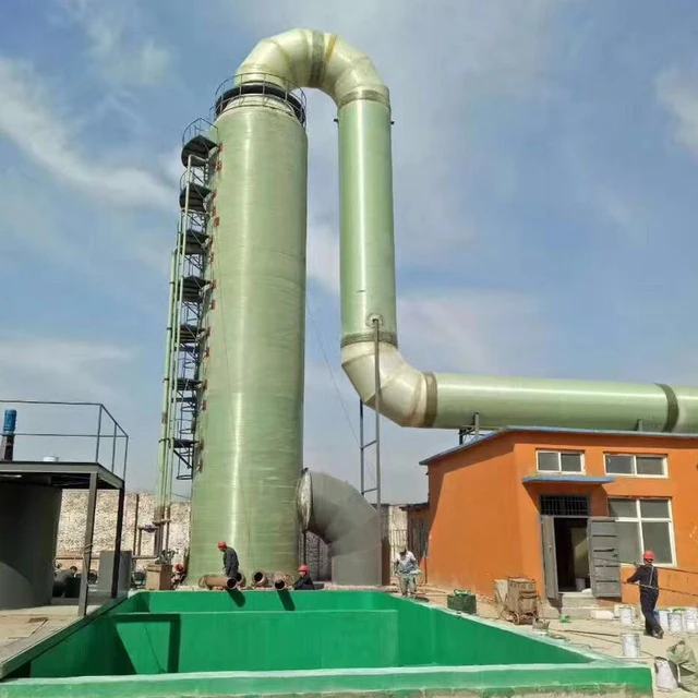 FRP Industrial Waste Gas Purification Column Spray Washing Tower