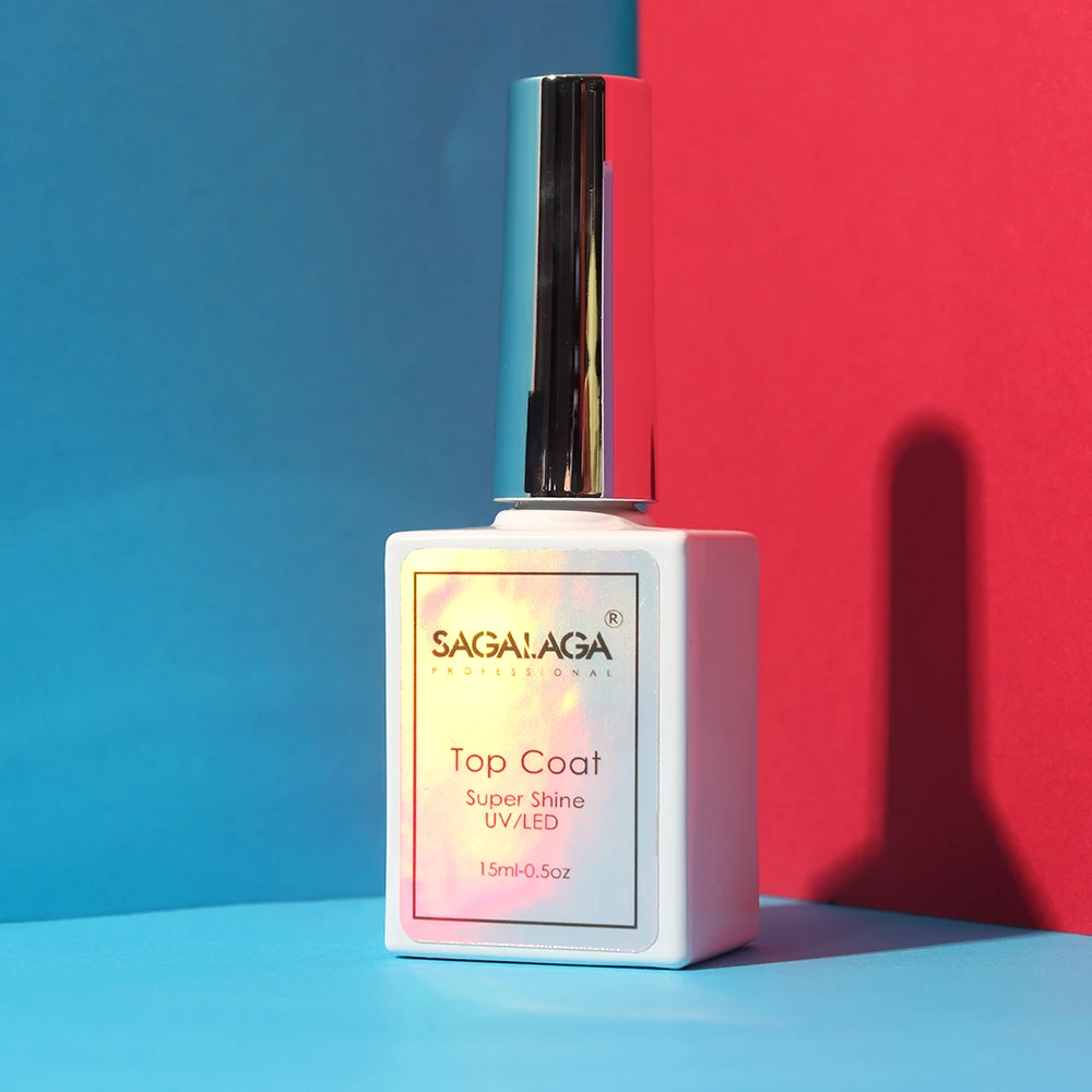 Clear Matte Top Coat 15ml High Gloss No Wipe Soak Off UV/LED Lamp