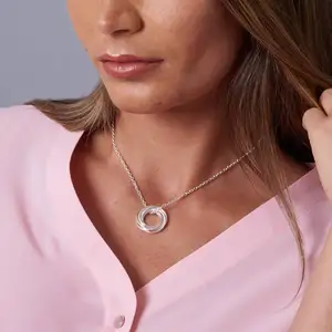 Wholesale High Quality 80th Birthday Women 925 Sterling Silver Pendant Necklace for Eight Decades Necklace