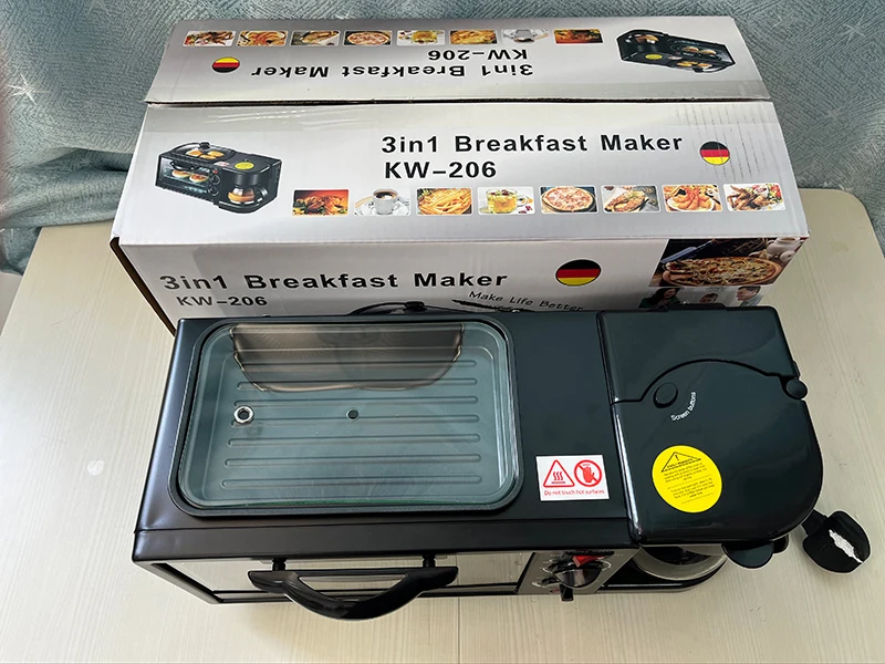 3 in One Breakfast Machine - Electric Cooker Oven for Baking