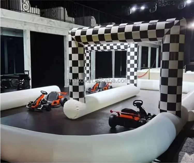 Kids Adults Commercial Pvc Race Track Inflatable Bumper Car Arena For
