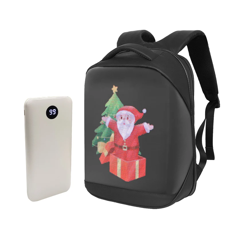 APP Control Turn signal Billboard Display Pix Waterproof Singing Digital Smart Advertising Screens Camping Backpack Led