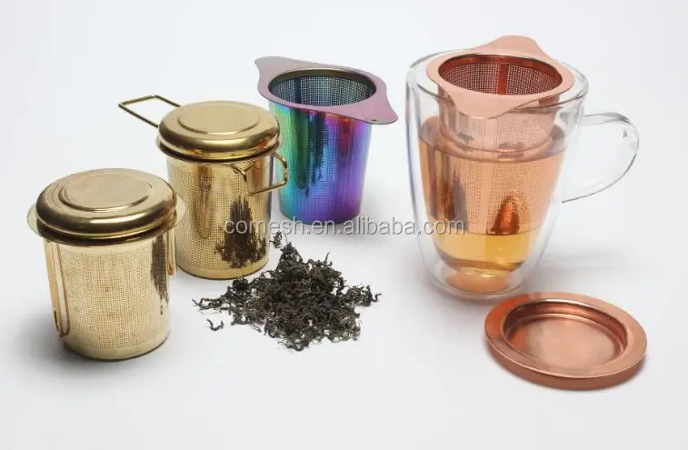 Customized Stainless Steel Steeper Gold Tea Filter Infuser for Loose Tea