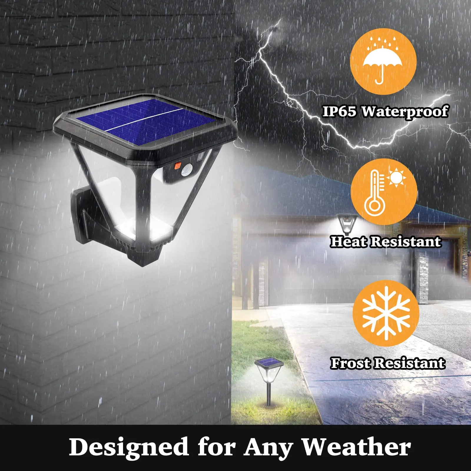 product 2 in 1ip65 waterproof 7000k 2400mah battery 2 colors wall landscape garden street patio led pir motion sensor solar lights-49