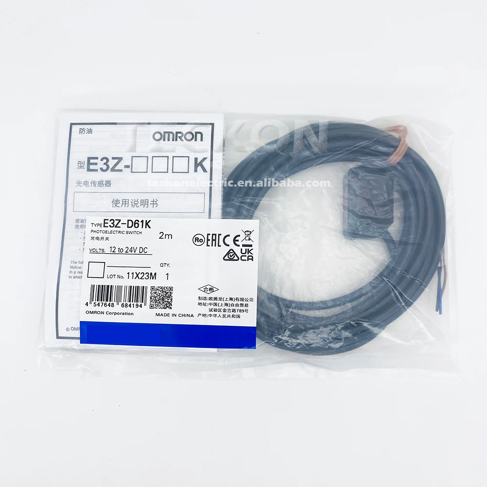 E3Z-D61K Nuevo original Sensor fotoeléctrico compacto con amplificador incorporado E3Z D61K 2M