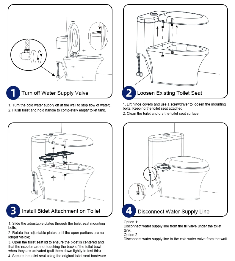 Hot Selling Mechanical Non-electric Black Bidet Toilet Seat Custom Retractable Dual Nozzle Bidet Attachment for Bathroom supplier