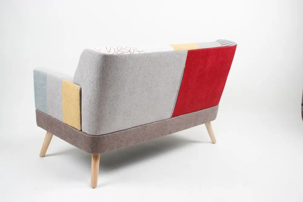 Mid for Century Modern Green Velvet 2-Seater Sofa Retro Style Home Office Loveseat Wooden Legs Elegant Small Spaces Living Room factory