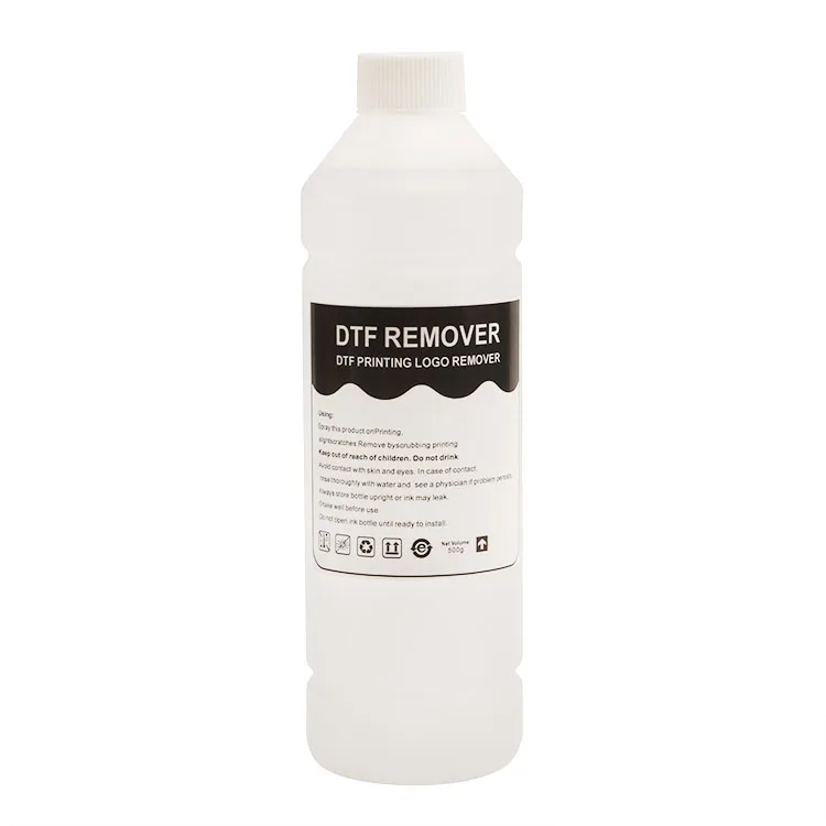 100ML 500ML 1000ML T Shirt Pattern Colors White Printing Ink Removal Liquid DTF Remover for DTF Removing Solution